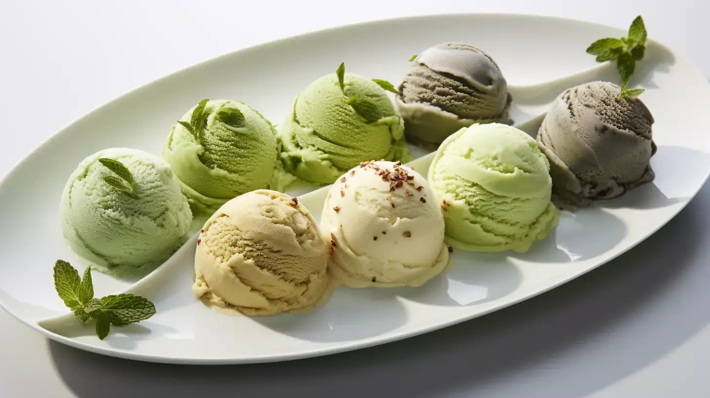 green matcha ice cream